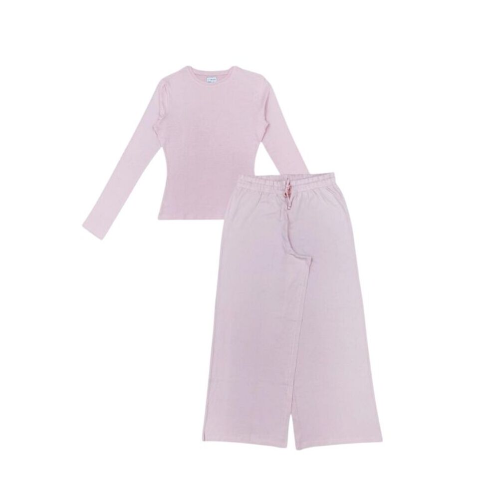 Linea Womens/Ladies Cotton Lightweight Pajama Set / Pink